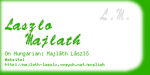 laszlo majlath business card