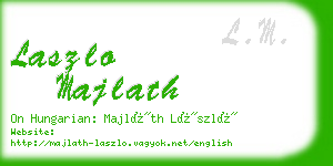 laszlo majlath business card